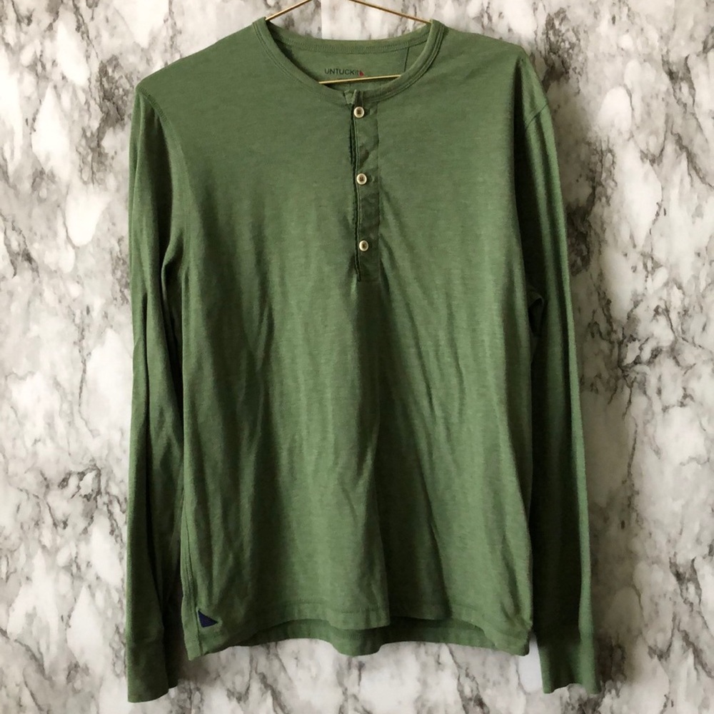 Green cotton long sleeve